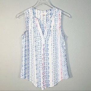 Skies Are Blue Sleeveless Blouse